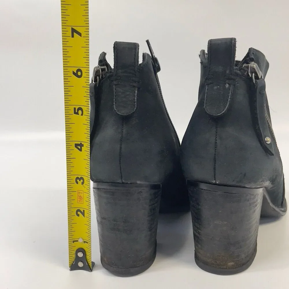 Blondo Nivada Women's Waterproof Ankle Booties Boots Size 8.5 Black Leather